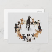 おもしろい·ドッグがペットの大型時計 ポストカード (正面/裏面)