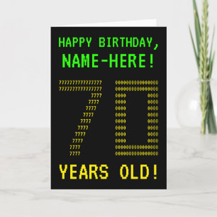 おもしろい、ネオタク系のルディ「70歳!」 誕生日カード カード