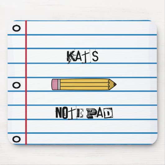 おもしろい! ノート紙のプリントのカスタムのマウスパッド マウスパッド (正面)