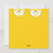 おもしろい「ハッピーイースター熱狂するよ鶏」 | イースター シーズンカード (裏面)