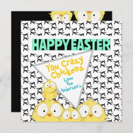 おもしろい「ハッピーイースター」お前の熱狂する鶏 | シーズンカード