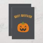 おもしろい"ハッピーハローウィン"パンプキンカスタム (正面/裏面)