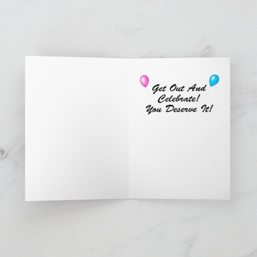 おもしろい，バタフユーモアのあるライ誕生日カード カード (内部)