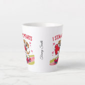 おもしろい&バモダンレンタインのマグカップ彼と彼女 カフェラテマグ (正面)