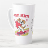 おもしろい&バモダンレンタインデー カフェラテマグ (左アングル)