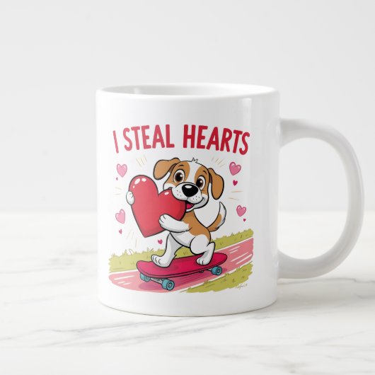 おもしろい&バモダンレンタインデー ジャンボコーヒーマグカップ (右)