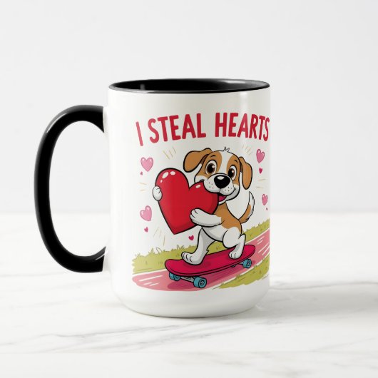 おもしろい&バモダンレンタインデー マグカップ (左)