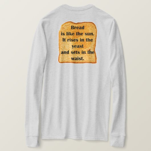 おもしろい.パンは太陽に似ている。 Tシャツ (デザイン裏面)