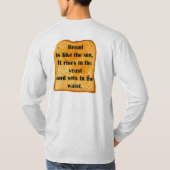 おもしろい.パンは太陽に似ている。 Tシャツ (裏面)