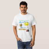 おもしろい!ビールとサッカー – 週末の予測Tシャツ Tシャツ (正面フル)