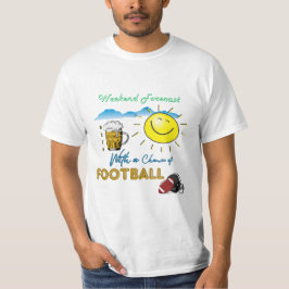 おもしろい!ビールとサッカー – 週末の予測Tシャツ Tシャツ
