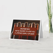 おもしろい、ビール好き退職折り畳みカード サンキューカード (正面)