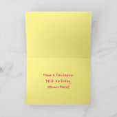 おもしろい·ピストライプンク·ハートズ、レインボー#78誕生日 カード (内部)