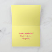 おもしろい・ピストライプンク・ハート、レインボー# 72誕生日 カード (内部)