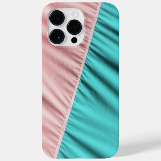 おもしろい!ピンクとグリーンのファブリック Case-Mate iPhoneケース (裏面)