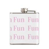 おもしろい |ピンクモダンタイポグラフィ フラスク (裏面)