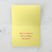 おもしろい·ピンストライプク·ハートズ、レインボー# 17誕生日 カード (内部)