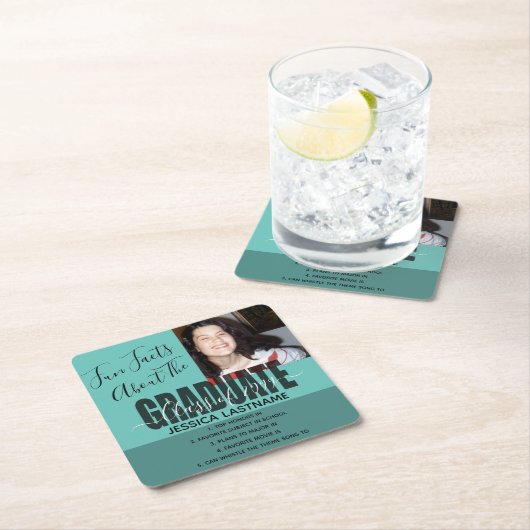 おもしろい・ファクトス・オブ・ザ・グラウンド・アニア写真 スクエアペーパーコースター (インサイチュ)