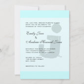 おもしろい&ファンキーモノグラムエレガントオンシルバーメタリック 招待状 (正面)
