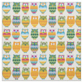 おもしろい、ファンキーレトロOWL ファブリック (見本)