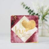 おもしろい、ファンキー金ゴールドモダンハートバレンタイン シーズンカード (スタンド正面)