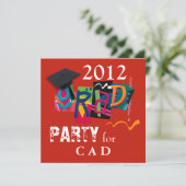 おもしろい& ファンキー 2011 Gradパーティの招待状 招待状 (スタンド正面)