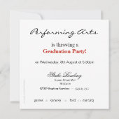 おもしろい& ファンキー 2011 Gradパーティの招待状 招待状 (裏面)