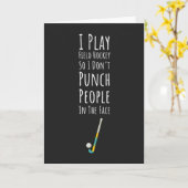 おもしろい フィールドホッケー カード コーチ 女性 子供 プレーヤー (黄色い花)