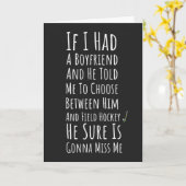 おもしろい フィールドホッケー カード 女性 チーム プレーヤー スポーツ (黄色い花)