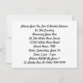 おもしろい&フェスティバルアンティークブライダルシャワー招待状 招待状 (裏面)