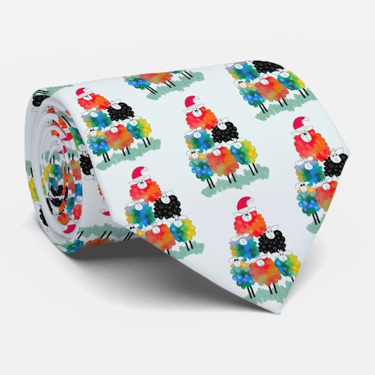 おもしろい&フェスティバルホリデーシープ ネクタイ (ロール)