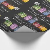 おもしろい&フェスティバルメパーソナライズされたリークリスマス ラッピングペーパー (角)