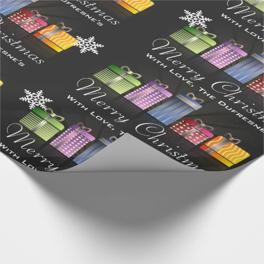 おもしろい&フェスティバルメパーソナライズされたリークリスマス ラッピングペーパー (角)