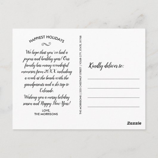 おもしろい、フェスティバルメリークリスマス、2枚の写真はがき ポストカード (裏面)