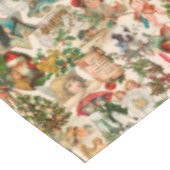 おもしろい、フェスティバル&ヴィンテージカラフルクリスマスエフェメラ テーブルクロス (アングル)