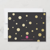 おもしろい ブライズメイド 提案 カード 〜 ブラック & 偽のゴールド (裏面)