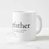 おもしろい・ブラック・アンド・ホワイト・最高のエバー・テプファザー ジャンボコーヒーマグカップ (正面右)