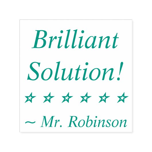 おもしろい「ブリリアントソリューション!」 ターターゴム印 セルフインキングスタンプ (デザイン)