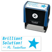 おもしろい「ブリリアントソリューション!」 教育者のゴム印 セルフインキングスタンプ (インサイチュ)