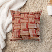 おもしろい·プレイド·ベーコン·パターン肉好き クッション (ブランケット)