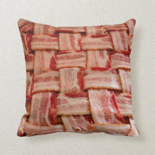 おもしろい·プレイド·ベーコン·パターン肉好き クッション