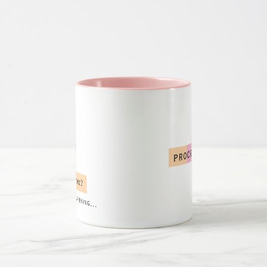 おもしろい、プロクカラフルラシネータ応答タイポグラフィ マグカップ (中央)