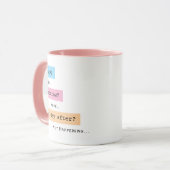 おもしろい、プロクカラフルラシネータ応答タイポグラフィ マグカップ (正面左)