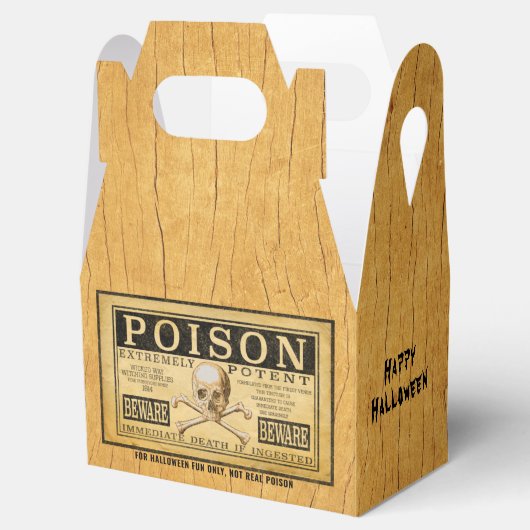 おもしろい「ポイズン」ハロウィーンデザイン フェイバーボックス (オープン)