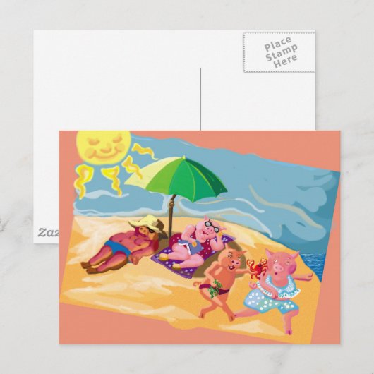 おもしろい ポストカード (正面/裏面)