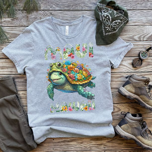 おもしろい&マウイしゃれているタートルハイビスカスハワイ Tシャツ