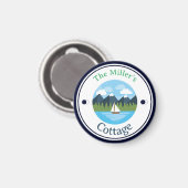 おもしろい!マグネット – コテージパーソナライズされた- – 名前の追加 マグネット (正面/裏面)