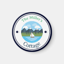 おもしろい!マグネット – コテージパーソナライズされた- – 名前の追加 マグネット