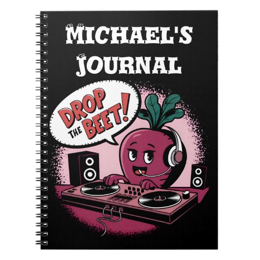 おもしろい・ミュージック・ドロップ・ザ・ビート ノートブック (正面)