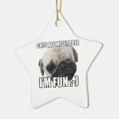 おもしろい:-)ミーム セラミックオーナメント (左)